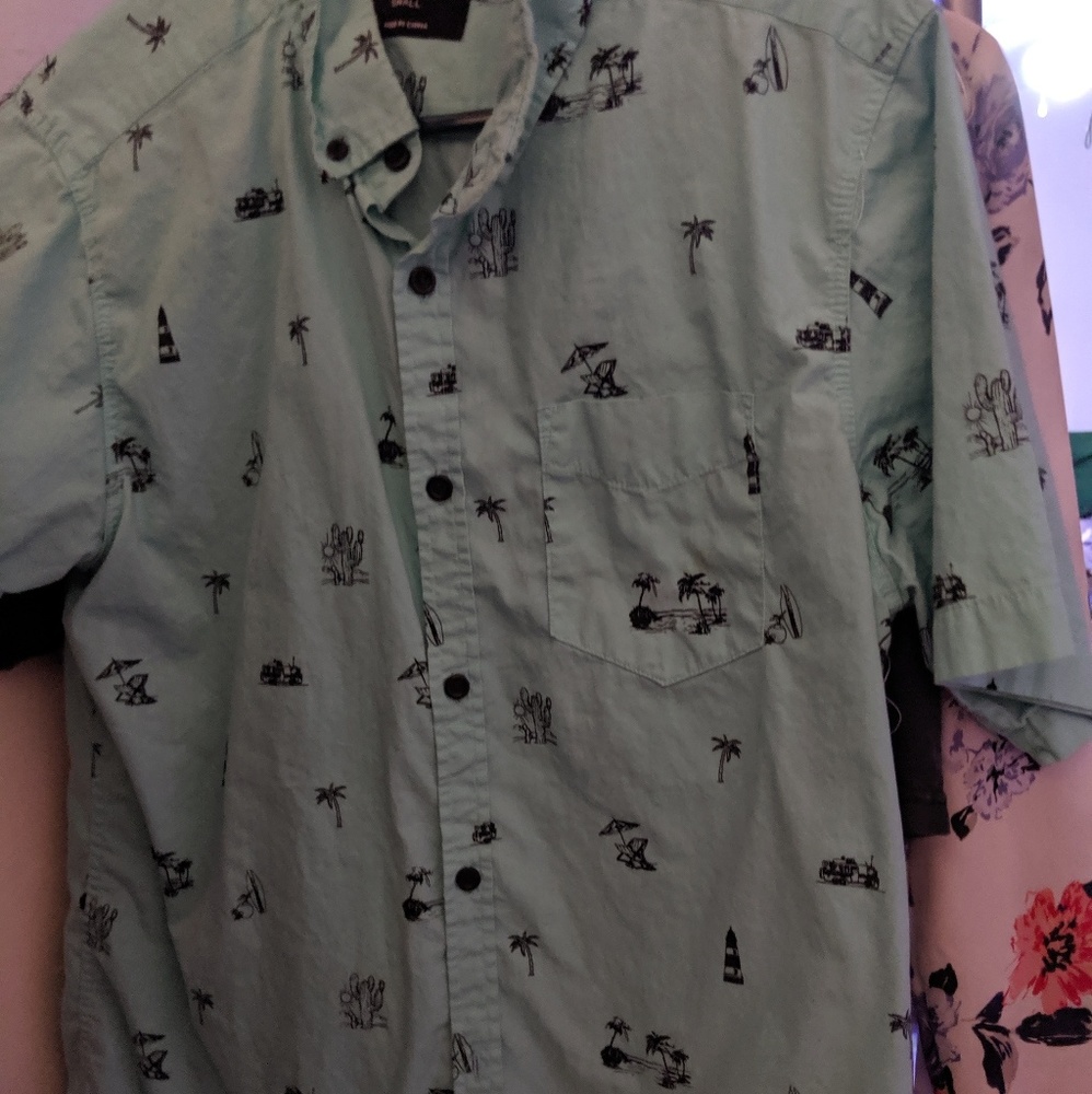Juniors Carbon Button Down